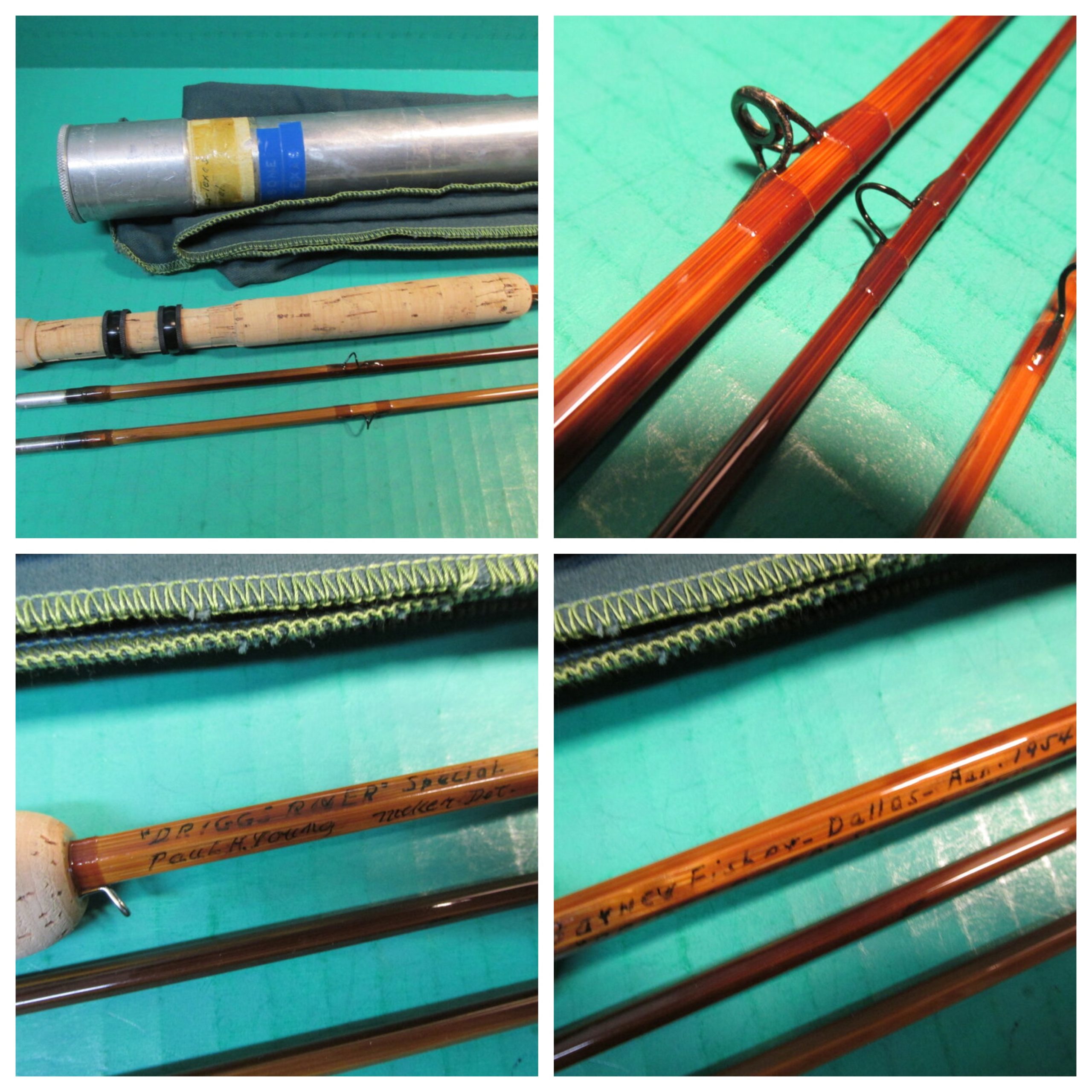 Heddon 9-foot split bamboo fly fishing rod No. 125 (with case), c.1940s