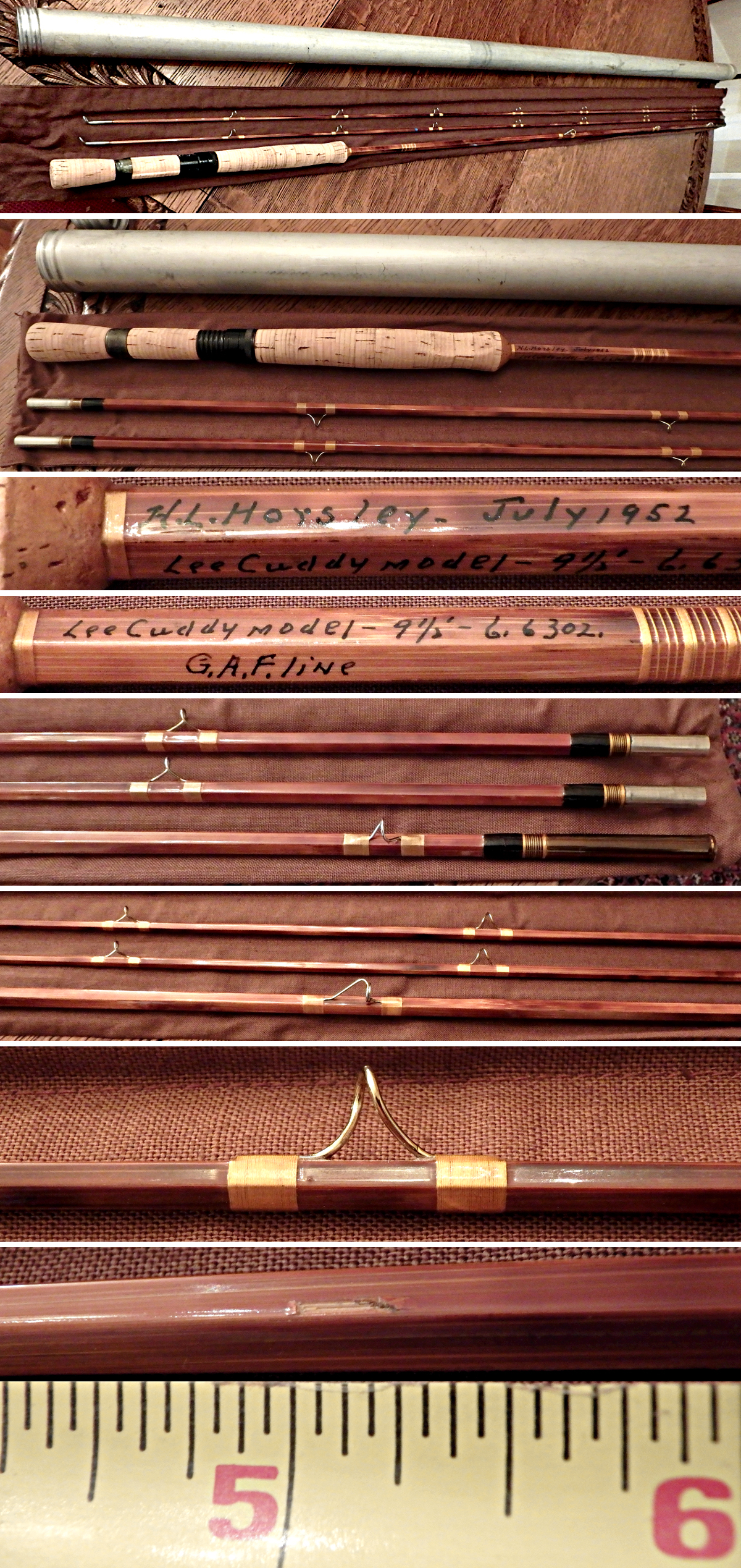 Boutique) JIM PAYNE 102 8'0 5 wt Bamboo Fly Rods / Famous Taper